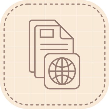 Pasaport simgesi, vektör resimleme