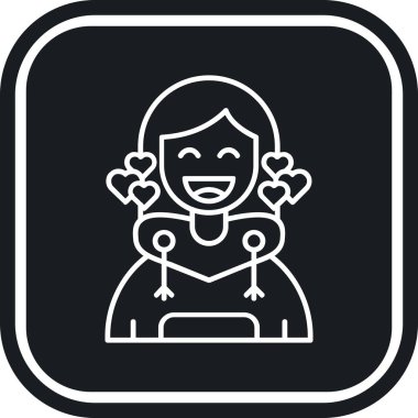 Elbise giymiş bir kadının vektör çizimi