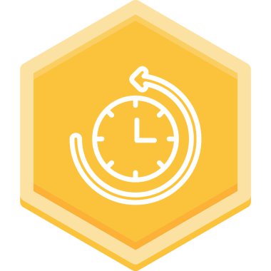 Alarm saat simgesi beyaz arkaplanda izole edilmiş düz stil.