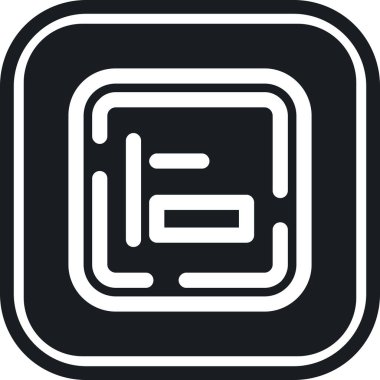 Tek bir harf simgesinin vektör illüstrasyonu