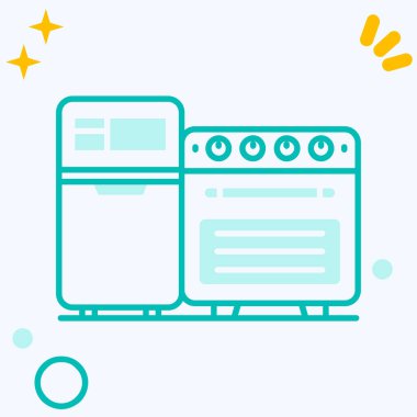 vektör içinde fırın simgesi