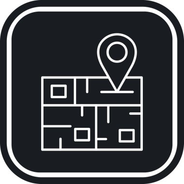 Moda biçimi izole edilmiş arkaplanda harita konumu simgesi