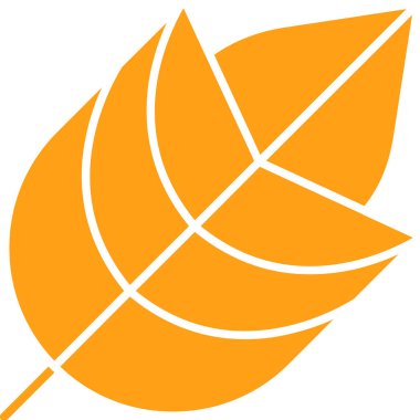 Sarı yaprağın vektör çizimi