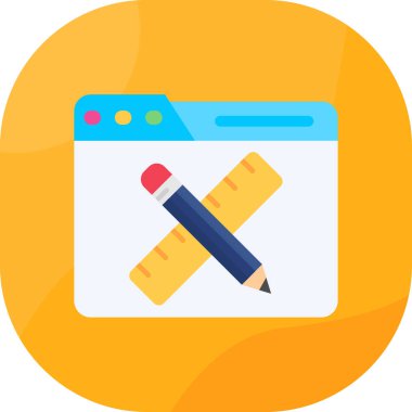 Tasarım için web düzlüğü simgesi. vektör illüstrasyonu