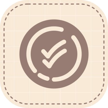 Kontrol işaretinin vektör çizimi