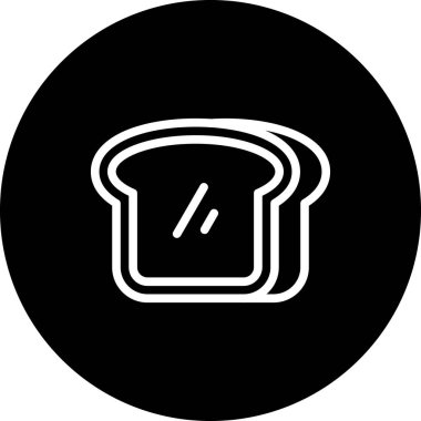 Tost simgesi işaret vektörü çizimi 