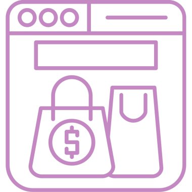 Dolar sembollü para çantası, vektör simgesi