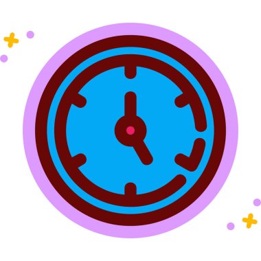 Saat. Web simgesi basit illüstrasyon