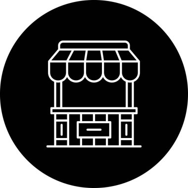 Web simgesi için illüstrasyon dükkanı