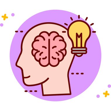 Beyin simge tasarlamak vektör