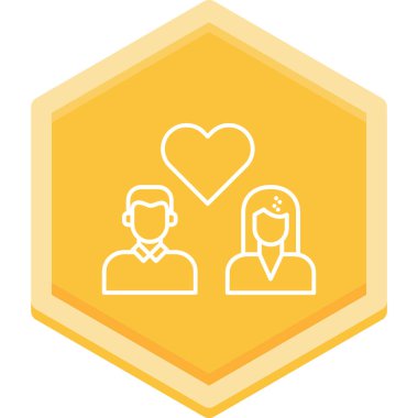 Kalp. Web simgesi basit illüstrasyon