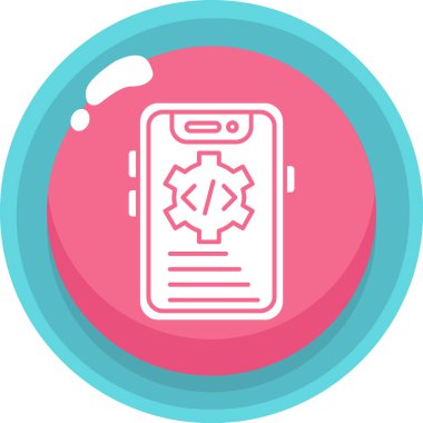 Akıllı telefon. Web simgesi basit illüstrasyon