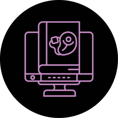 Bilgisayar simgesinin vektör illüstrasyonu