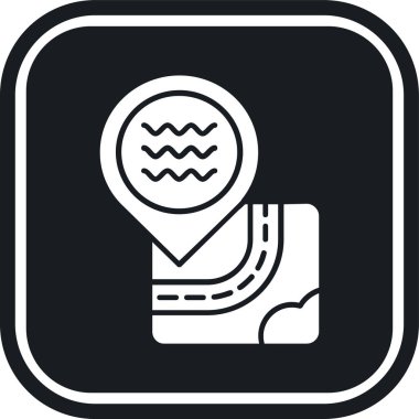 Yüzmek. Web simgesi basit illüstrasyon