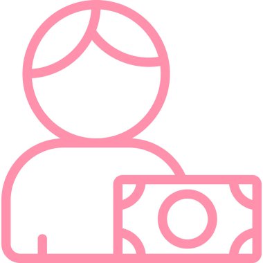 Para için. Web simgesi basit illüstrasyon