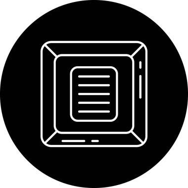 Modern bir tablet simgesinin vektör illüstrasyonu