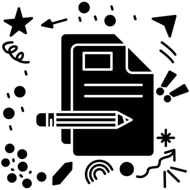 belge simgesi, vektör çizimi