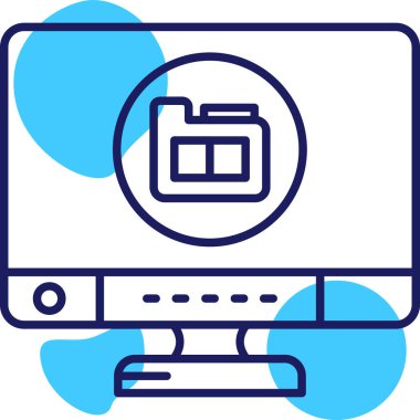 Bilgisayar. Web simgesi basit illüstrasyon