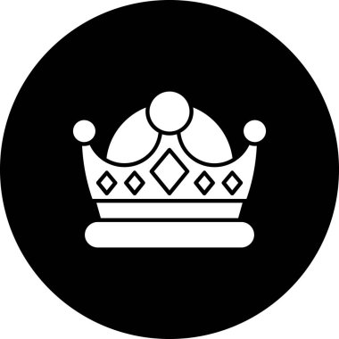 Tek bir taç simgesinin vektör illüstrasyonu