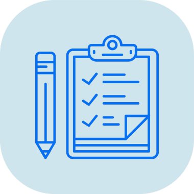 Kontrol listesi simgesinin vektör illüstrasyonu