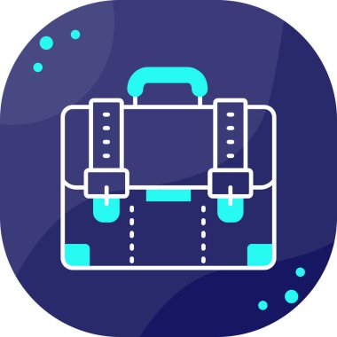 Çanta simgesinin vektör illüstrasyonu