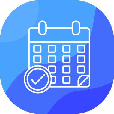 Takvim simgesi. Web için takvim vektör simgelerinin basit çizimi