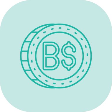 Para simgesinin vektör illüstrasyonu