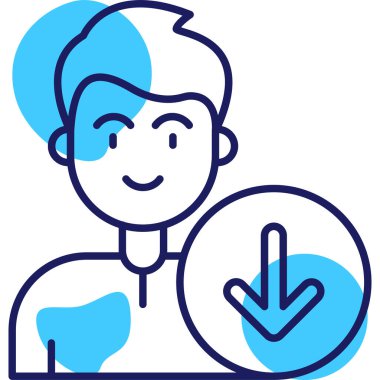 Damla ikon vektör illüstrasyonlu bir hapı tutan el.