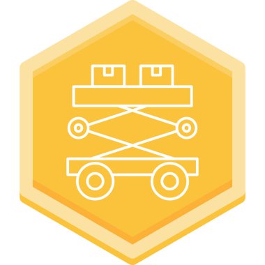 Bir kamyonun modern simgesinin vektör çizimi