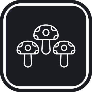 Moda stili izole edilmiş arkaplanda mantar simgesi