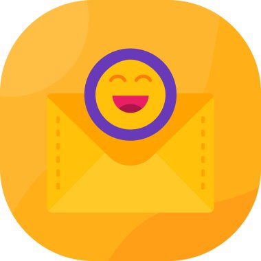 Mutlu harf vektör simgesi