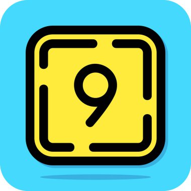 8 numaralı işaret simgesi, basit vektör illüstrasyonu