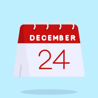 25 Aralık tarihli takvim. vektör illüstrasyonu