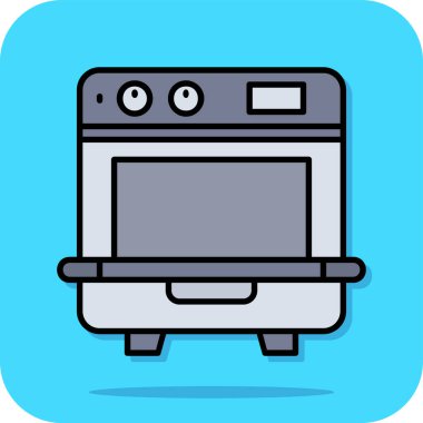 fırın düz vektör simgesi