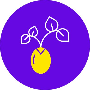 Tek bir yaprak simgesinin vektör illüstrasyonu