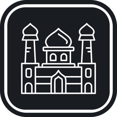Cami simgesi vektör illüstrasyonu