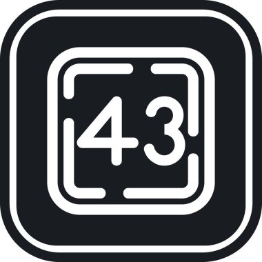 Moda biçimi izole edilmiş arkaplanda beş numaralı düğme simgesi.