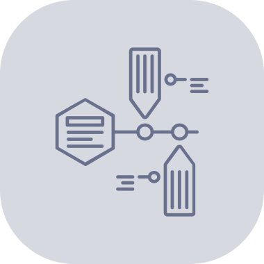 Bilim ve teknoloji renkli simge.