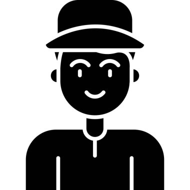 Man avatar vektör illüstrasyonu