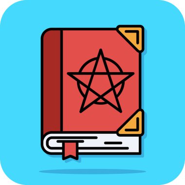 Sihirli kitap ikonu vektör illüstrasyon tasarımı