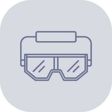 vr gözlük renk çizgisi simgesi