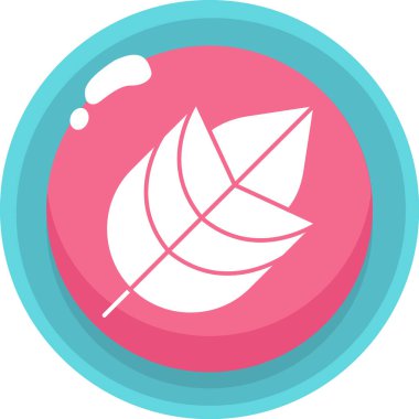 Tek bir yaprağın vektör illüstrasyonu