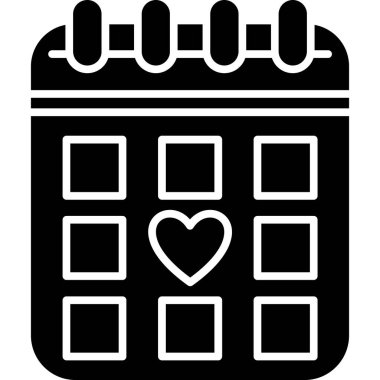 Takvim simgesi, vektör çizimi