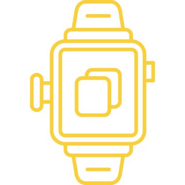 Akıllı saat simgesi. özet akıllı saat vektör renk düz izole