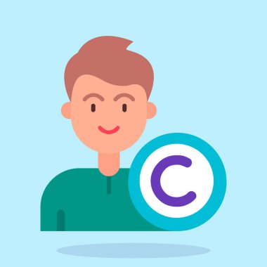 Telif hakkı olan genç adam