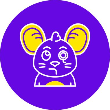 Tatlı bir çizgi film tavşanının vektör çizimi