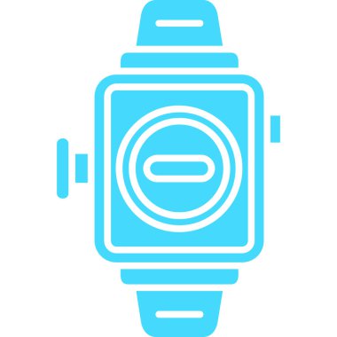 Akıllı saat simgesi. Web için saat vektör simgelerinin özet çizimi