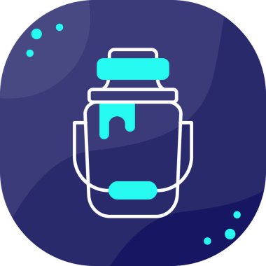 Beyaz arkaplanda izole edilmiş mavi bal ikonu kavanozu. Banka soygunu. tatlı doğal yiyecek. vektör illüstrasyonu