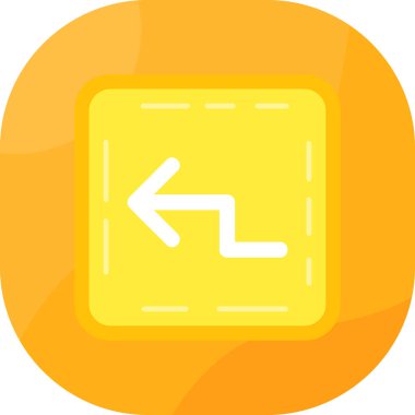 Düz biçimli ok simgesi çizimi beyaz üzerine izole edilmiş