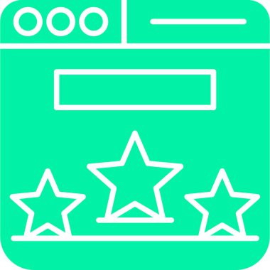 Reyting. Web simgesi basit illüstrasyon
